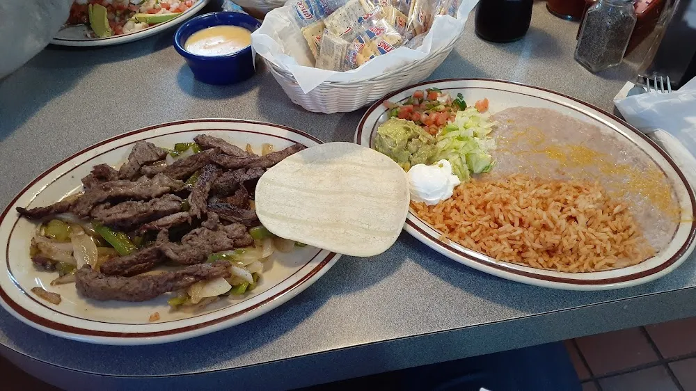 Beef Fajita with Rice and Beans