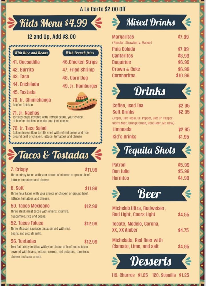 La Macarena Menu image 1