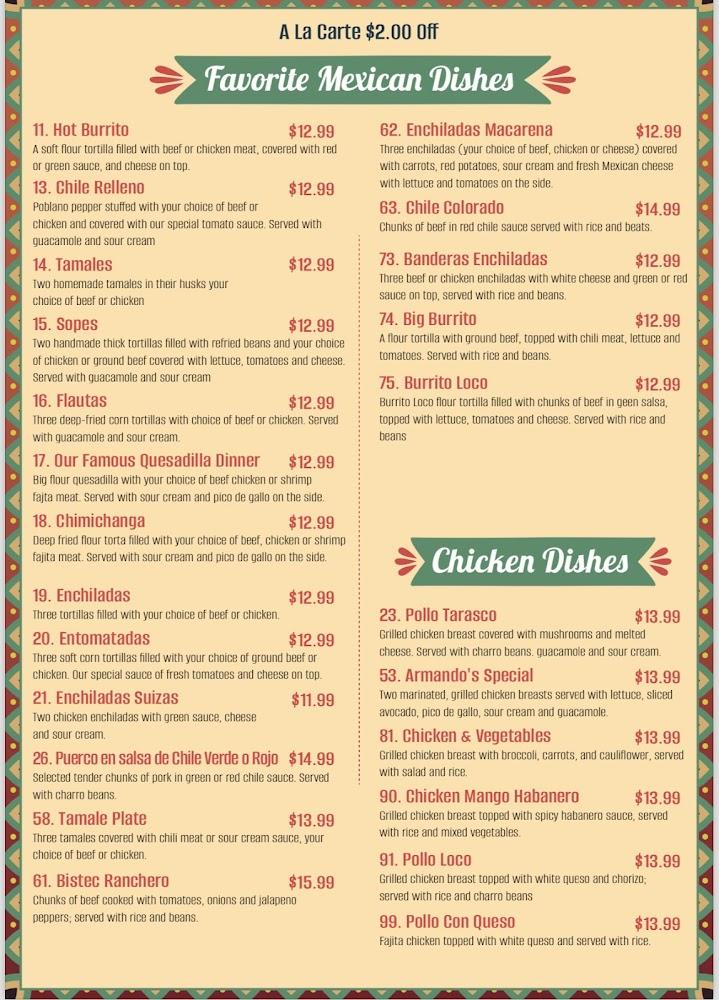 La Macarena Menu image 2